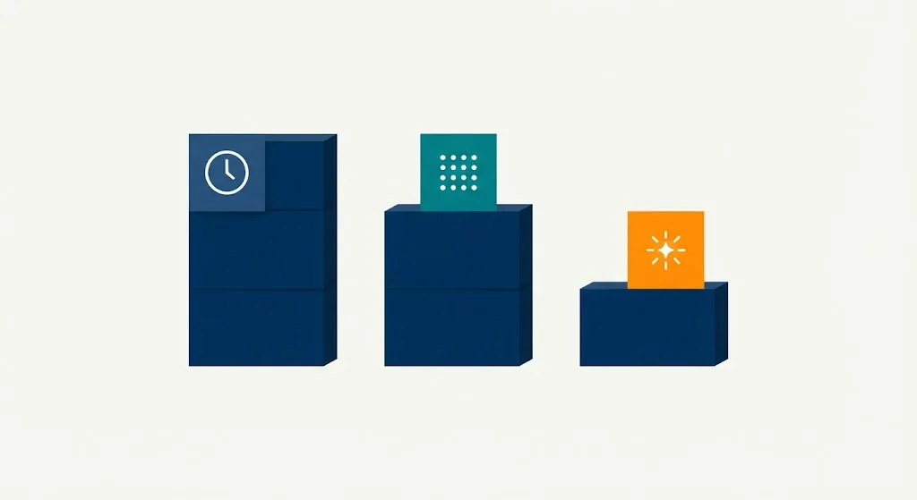 Row of unit blocks showing 5 days equal to 120 hours, 7200 minutes and 432000 seconds